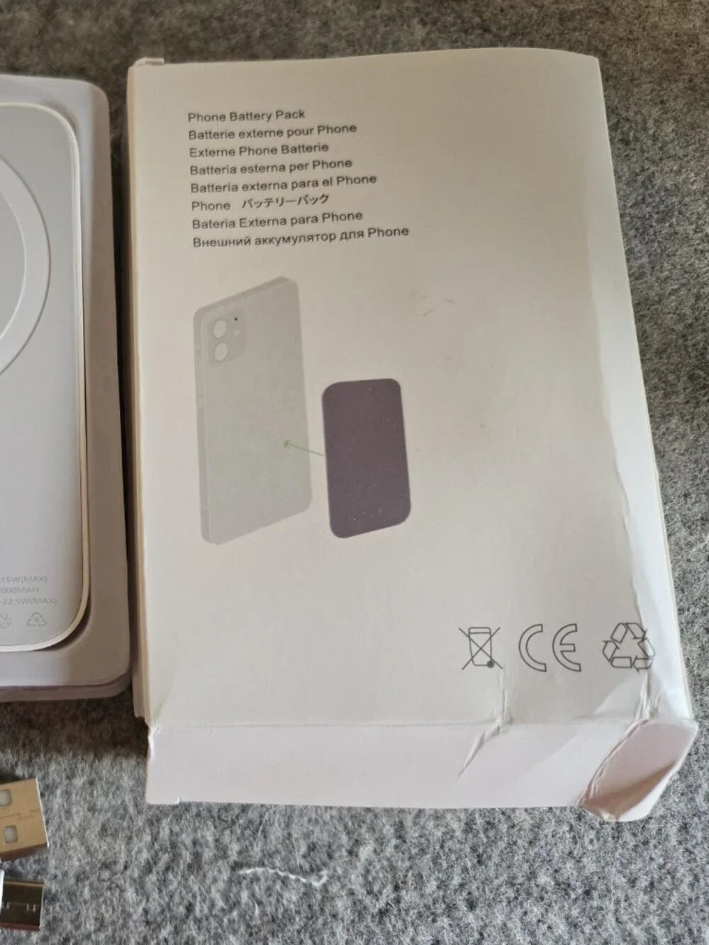 Magnetic Wireless Power Bank Battery Pack 5,000mAh 15w Max Output